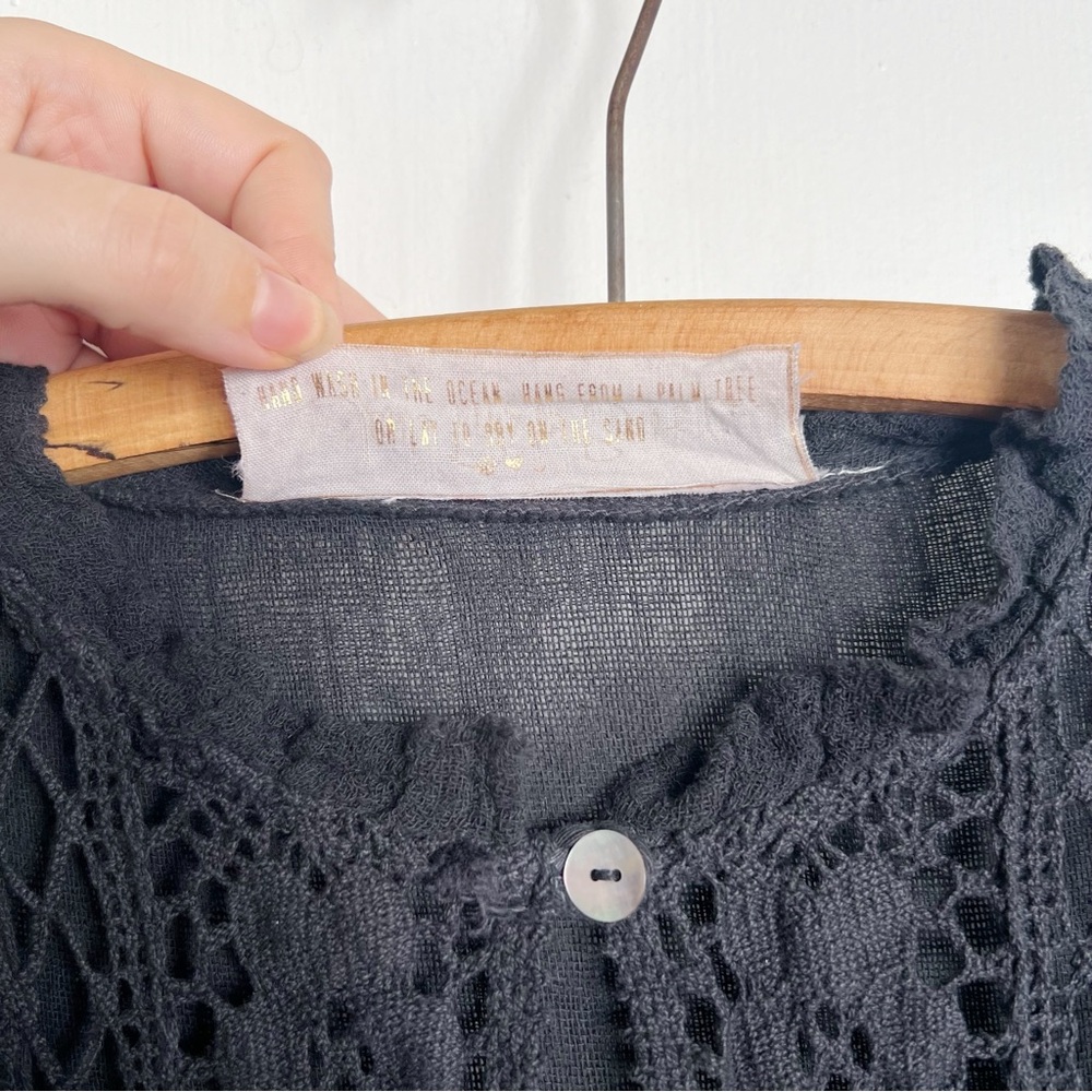 Jen’s Pirate Booty • Trickster Mini Dress in Black cotton gauze crochet lace - Picture 5 of 12
